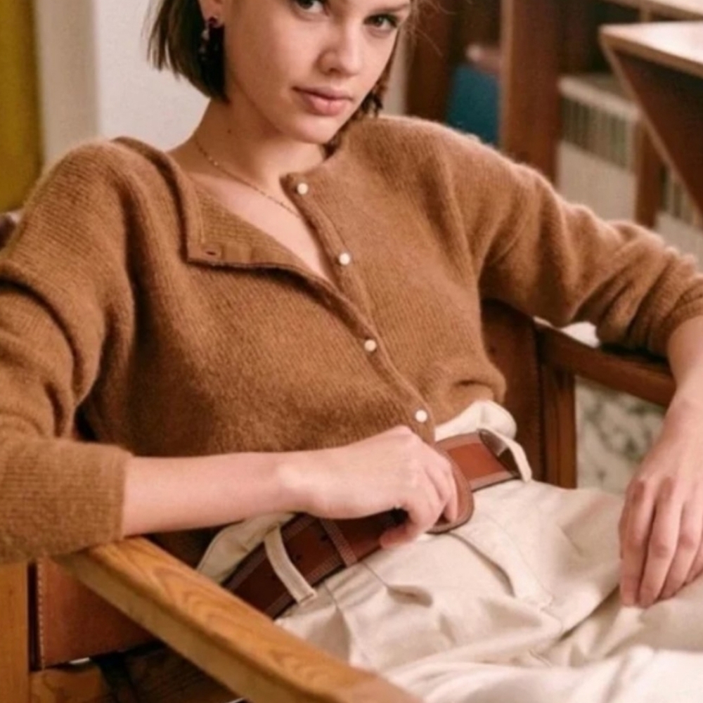 Sezane Gaspard sweater brown size small